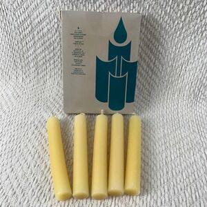 5 Partylite Spiced Vanilla 6" Utility Taper Candles NOS Spring Load Lamp A0211